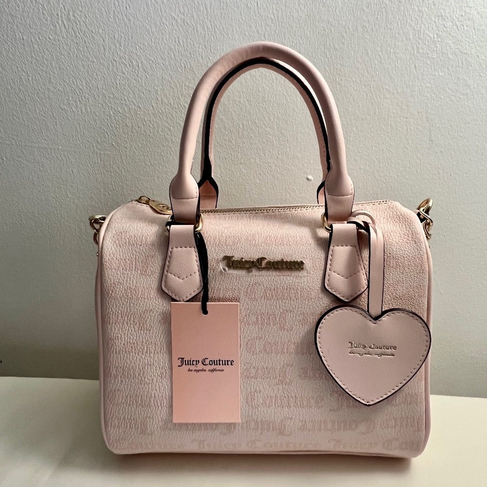 NWT Juicy Couture "GotThis Dots" Powder Blush Bestsellers Fame Satchel